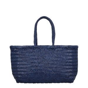 Dragon Diffusion Large Triple Jump Leather Tote, Blue